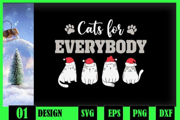 Cats for Everybody Christmas Cat Lover