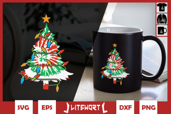 Christmas Tree Tie Dye Lights