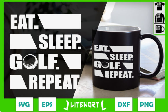 Eat Sleep Golf Repeat Golfing Golfer