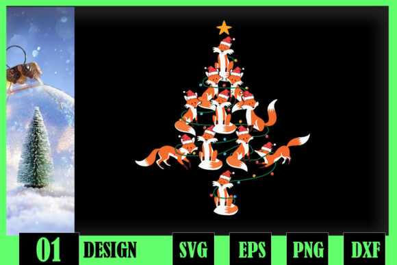 Fox Christmas Tree Foxes Xmas