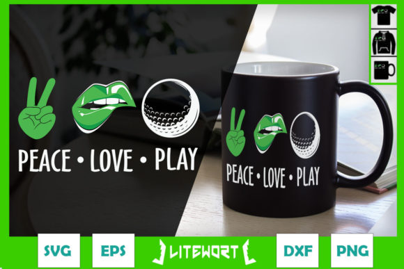 Funny Golf Peace - Love - Golf